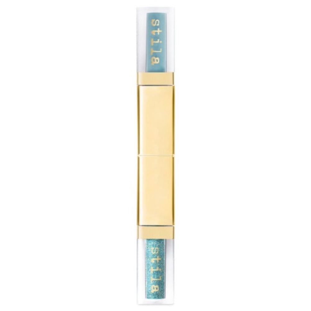 Stila Double Dip Liquid Eyeshadow Duo Beach Wave Teal Blue Sparkle New in Box